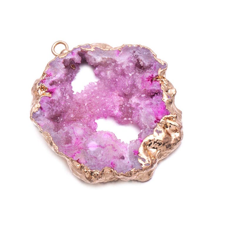 Zotoone 5 Pieces Natural Irregular Agate Charms Geode Quartz Slice Crystal Druzy Pendant for Necklace DIY Jewelry Making - Image 5